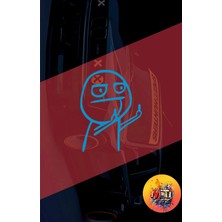 Çöp Adam Oto Sticker 15X11 cm Araba Motor Kask Sticker Hologram Jdm Araba-Motosiklet Cam Etiket