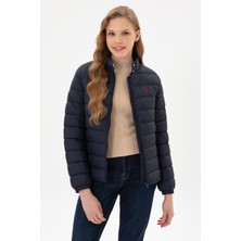 U.s. Polo Assn. Kadın Lacivert Günlük Mont 50312005-VR033 Orta Kalınlık ve Düz Yaka