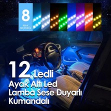 Dacıa Sandero Stepway 1.5 Dcı 90 Euro5  Araca Uygun Kumandalı Müziğe Duyarlı 12 LED Ayak Altı LED - 7 Renk Rgb