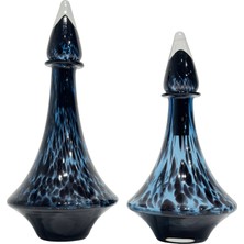 Siyah & Mavi Kapaklı Vazo Seti