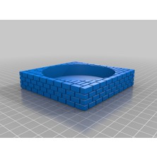 Byr Süper Mario Çözgü Borusu Ekici Kare Katı Alt Tuğla Tepsisi (Sadece Plastik Aparattır!!!) 3D