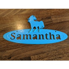 Byr Kızım Için Tek Boynuzlu Kapı Tabelası (Sadece Plastik Aparattır!!!) 3D