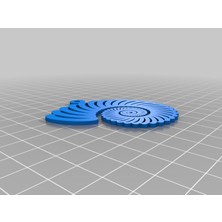 Byr Deniz Kabuğu Desenli Anahtarlık (Kalın Halkalı) (Plastik Aparattır!!!) 3D