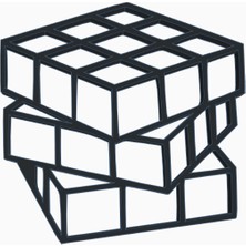 Byr Bükülmüş Rubik Küp Duvar Sanatı (Sadece Plastik Aparattır!!!) 3D