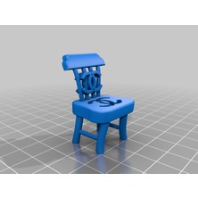 Byr Entic Chanel Sandalye Minyatür (Plastik Aparattır!!!) 3D