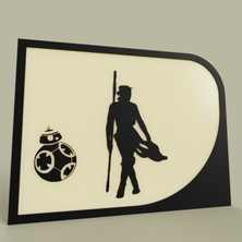 Byr Yıldız Savaşları Rey Bb8 (Sadece Plastik Aparattır!!!) 3D