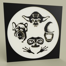 Byr Yıldız Savaşları - Yoda - Alf - Et - Uzaylı (Sadece Plastik Aparattır!!!) 3D