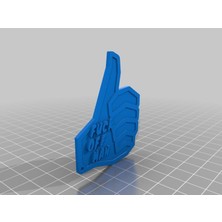 Byr Benim Özelleştirilmiş Başparmak Yukarı Anahtarlık (Plastik Aparattır!!!) 3D