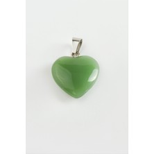 Yeşim Kalpli Doğaltaş Kolye Ucu