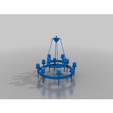 Byr Ortaçağ Avize (Sadece Plastik Aparattır!!!) 3D