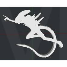 Byr Uzaylı 2d Duvar Sanatı V1 (Sadece Plastik Aparattır!!!) 3D