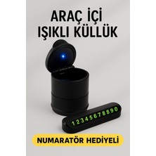 Hyundaı Starıa Elıte 2.2 Crdı 177 8AT 4x4  Araca Uygun Işıklı Küllük Işıklı Kapaklı Araba Küllüğü Oto Küllük- Numaratör Hediyeli