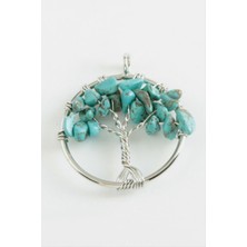 Turkuaz Kalp Doğaltaş Kolye Ucu