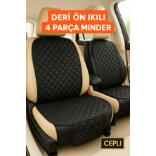 Ford Courier 2016 ve Sonrası Uyumlu Suni Deri Oto Koltuk Minderi Silinebilir Leke Tutmaz Kapitone 2'li Siyah