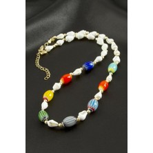 Deniz Kabuğu Cam Boncuk Kolye