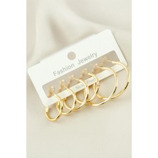 6 Adet Ince Boru Halka Küpe 2-2,5-3 cm