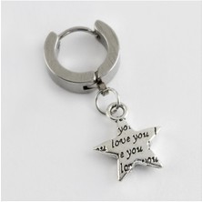 Yıldız Çelik Erkek Küpe 1 Adet