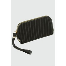 Çizgili Dikdörtgen Deri Cüzdan