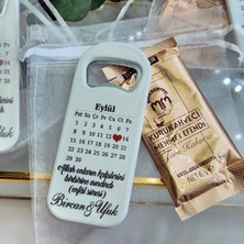 30 Adet Söz Nişan Nikah Şekeri Hatıralık Hediye Magnet Açacak  ve Kahve Keseli Takvim Baskılı
