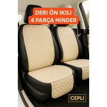 Nissan Primera P11.5 1999-2002 - Makyajlı Uyumlu Suni Deri Oto Koltuk Minderi Silinebilir Leke Tutmaz Kapitone 2'li Bej