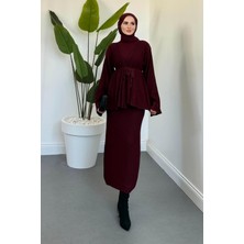 Miren Jileli Hırka Takım Vişne Çürüğü