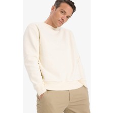 DeFacto Relax Fit Bisiklet Yaka Kalın İçi Yumuşak Tüylü Basic Düz Sweatshirt T5139AZ25AU