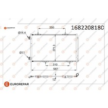 Erp Klima Radyatörü 301 1.2 Vti 1.6 Vti 1.6 Hdi  9674994280