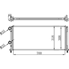 Radyatör Brazing Doblo 1.9 Jtd-1.3mtj Mek Ac Klimasiz 700X305X38 -46807378 Gnzrz