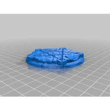 Byr Pentagram Taş Daire (Desteksiz, Fdm Dostu) (Sadece Plastik Aparattır!!!) 3D
