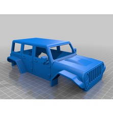 Byr SCX24 Jeep Wrangler Gövdesi (Sadece Plastik Aparattır!!!) 3D