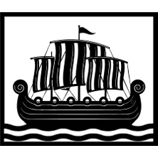 Byr 2d Viking Gemisi Denizde (Sadece Plastik Aparattır!!!) 3D