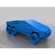 Byr Tesla Siber Kamyon 6 Tekerlekli (Sadece Plastik Aparattır!!!) 3D
