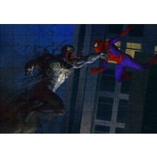 Cakapuzzle  Spiderman Vs Venom Artwork 120 Parça Puzzle Yapboz Mdf (Ahşap)