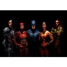 Cakapuzzle  Justice League Cyborg Flash Batman Woman Aquaman 120 Parça Puzzle Yapboz Mdf (Ahşap)