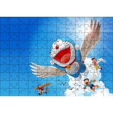 Cakapuzzle Doraemon ve Çocuklar Mavi Göklerde 120 Parça Puzzle Yapboz Mdf (Ahşap)