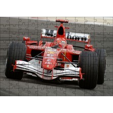 Cakapuzzle Kırmızı Ferrari F1 Formula Yarışı 120 Parça Puzzle Yapboz Mdf (Ahşap)