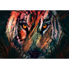 Cakapuzzle Kaplan Dijital Sanat Görseli 120 Parça Puzzle Yapboz Mdf (Ahşap)