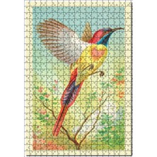 Cakapuzzle Ateşli Kuyruklu Güneş Kuşu 120 Parça Puzzle Yapboz Mdf (Ahşap)