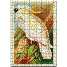 Cakapuzzle Sarı Tepeli Kakadu Kuş Görseli 120 Parça Puzzle Yapboz Mdf (Ahşap)