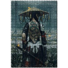 Cakapuzzle Japon Kıyafetli Dövmeli Kılıçlı Kapka Kadın 120 Parça Puzzle Yapboz Mdf (Ahşap)