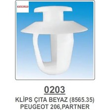 Starklips Arka ve Orta Kapi Kuşak Klipsi-Beyaz  PARTNER-306