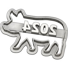 Byr 2024 Yeni Yıl Domuz Kurabiye Kesici (Sadece Plastik Aparattır!!!) 3D