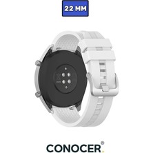 Huawei Watch Ultimate Keşif Siyahı Uyumlu Yumuşak Silikon Desenli Kordon Kayış (22MM)