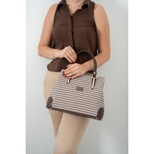 Silver & Polo Kahve Sarı - Kahve SP667 Kadın El Çantası