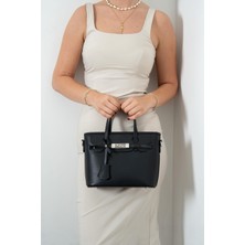 Silver & Polo Silver Polo Siyah - Siyah Düz Kadın El Çantası SP1185