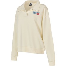 Nb New Balance WNC3502 Bej Kadın Sweatshirt