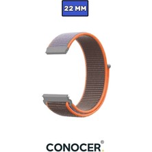 Huawei Watch Buds Uyumlu Dokuma Cırtlı Spor Kordon Kayış (22MM)