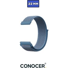 Huawei Watch Gt Runner Uyumlu Dokuma Cırtlı Spor Kordon Kayış (22MM)