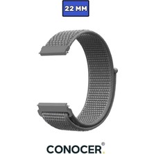 Huawei Watch Ultimate Keşif Siyahı Uyumlu Dokuma Cırtlı Spor Kordon Kayış (22MM)