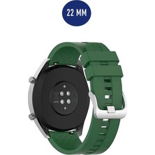 Huawei Watch Gt Runner Uyumlu Yumuşak Silikon Desenli Kordon Kayış (22MM)